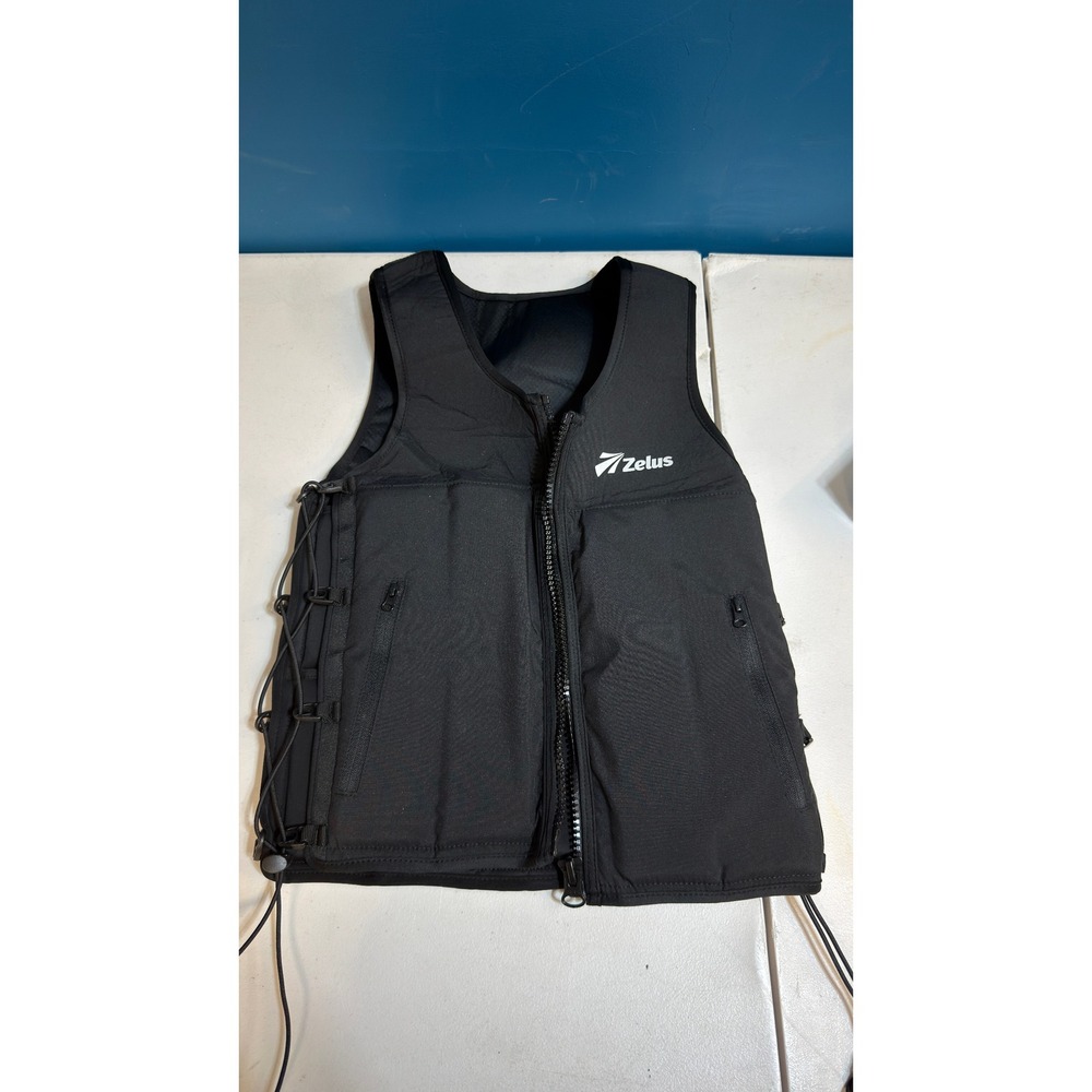 ZELUS Adjustable Weighted Vest 1-15lb Black Fitness Training Vest with Manual